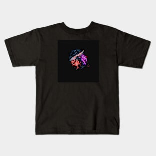 Black mushroom Kids T-Shirt